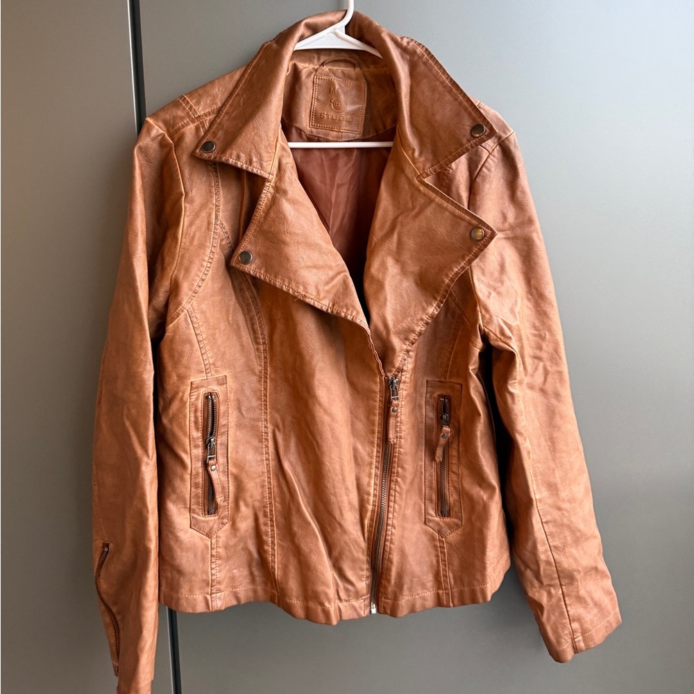 Max Studio Brown Leather Jacket